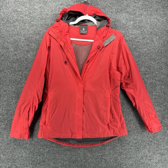 Sierra Designs Jackets & Blazers - Sierra Designs Jacket Womens S Red Full Zip Long Sleeve Hoodie Windbreaker Rain